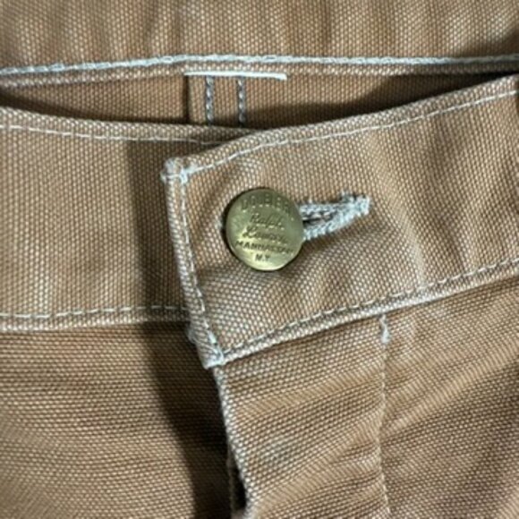 RRL Ralph Lauren Engineer Fit Distressed Carpenter Pant Sz 38x32 Tan Beige Work - Picture 5 of 14